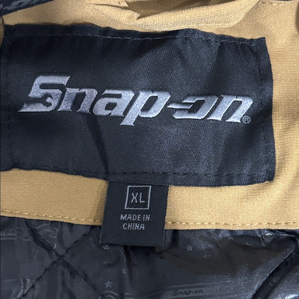 Snap-on Tools Hooded Work Jacket Wind & Water Resistant Tan XL NWT — Size XL - Picture 12 of 13